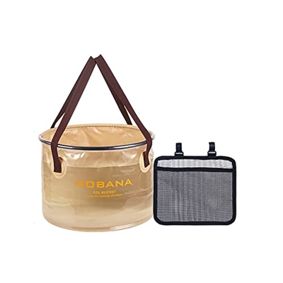 YIGEBAG Lavastoviglie professionale, cestino impermeabile per picnic in PVC con tasca a rete per viaggi all'aperto