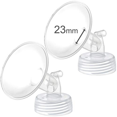 2 x 23mm Maymom Parti per pompa a collo largo per Spectra S1/S2, con flangia a collo largo; non originali; ricambio per Spectra-Shield (flangia Spectr
