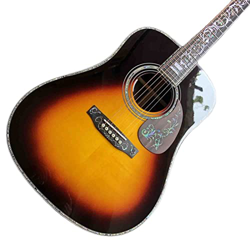 Chitarra acustica in mogano con manico in legno massiccio da 41 pollici con equalizzatore in Sunburst Beatirce (colore: chitarra, dimensioni: 104 cm) precio