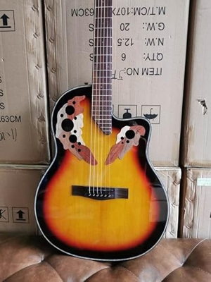 GaYouny Chitarra elettrica acustica con foro d'uva 4 coloriChitarra pop folk Kit per chitarra acusticaChitarre acustiche in acciaioChitarra acustica B