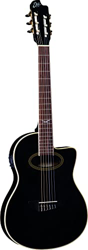 EKO GUITARS - NXT NYLON N100CE SEE THROUGH BLACK, Chitarra Acustica Nylon Cutaway, Top in Abete, Fasce e Fondo in Mogano, Tastiera South American Roup características
