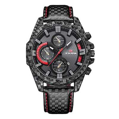 Smartwatch per Uomo, Orologi da Polso da Uomo, Orologio al Quarzo con Data per Uomo con Quadrante a 3 Tempi Orologio Sportivo Elegante con Cinturino i