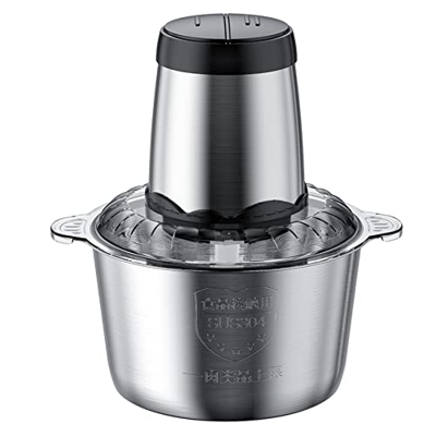 Bayda Tritatutto elettrico 3 L in acciaio inox, tritatutto per carne, robot da cucina e utensili da cucina