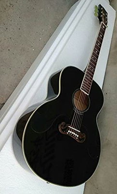 GaYouny Chitarra acustica modello in nero chitarra acustica kit chitarra acustica chitarra acustica Beatirce (dimensioni: 109,2 cm)