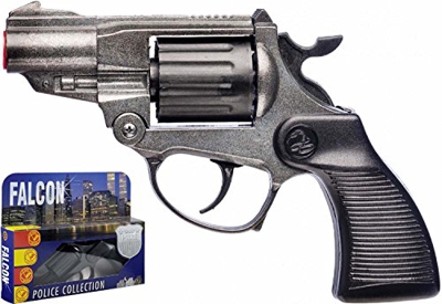 Villa Giocattoli 1455 Western Police Falcon Old Metal Pistola, Multicolore, Taglia Unica