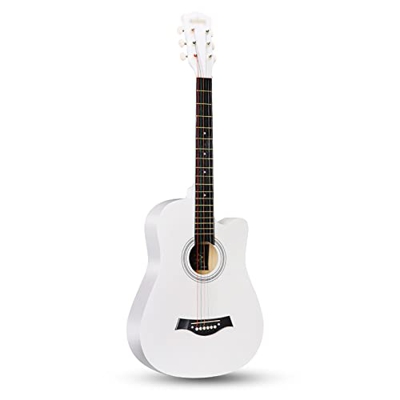 HIONRE Chitarra Folk da 38 Pollici Basswood Practice Piano Matte Chitarra per Principianti Chitarra Acustica Folk D