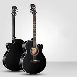 HIONRE Strumento per Chitarra a Tavola Singola per Principianti Folk 41 Pollici per Chitarra in Legno D precio