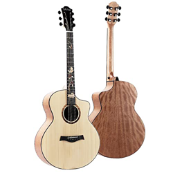 HIONRE Chitarra Folk Impiallacciata da 41 Pollici Chitarra in Abete Graffiti Tastiera in Legno per Adulti Strumento Musicale per Chitarra C en oferta