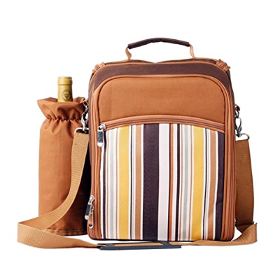 AURAAA Zaini e Borse Borsa da Picnic Portatile da Campeggio all'aperto con Borsa da Frigorifero for Posate cubiertos Set da Picnic for 2 Borse da Viag