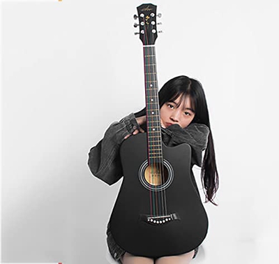 HIONRE Chitarra per Ingresso Folk a Tavola Singola Chitarra Speciale per Ragazzi E Ragazze da 38 Pollici B