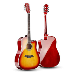 HIONRE Chitarra Acustica Chitarra Acustica Chitarra con Bordo Rilegato da 41 Pollici Bright B precio