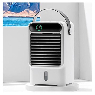 HJINGBIN Deumidificatore Condizionatore Portatile 3 in 1 con Manico Mini Raffreddatore d'Aria Silenzioso Durevole Ventilatore da Camera da Letto per L