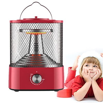 Lkjpo Portable Electric Heater, Mini Foot Warmer with Aromatherapy Box Design, You Can ADD Essential Oils Or Moxa,3S Rapid Heating,Red
