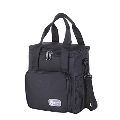 XUnion #88yC92 Borsa termica isolata pieghevole grande borsa per il pranzo a tenuta stagna morbida borsa termica per spiaggia campeggio picnic, Nero #