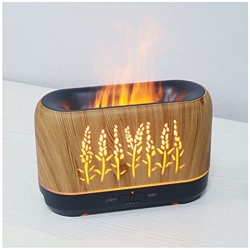 XINGAKA Diffusore di Oli Essenziali con Effetto Fiamma, 200ml Umidificatore a Fiamma, Diffusore di Aromi Ultrasuoni Luce Notturna Purificatore d'Aria, en oferta