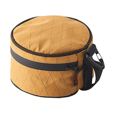 Ioensy Borsa Porta Tazze Barbecue Portatile per Campeggio con Zaino E Ganci Verde, Marrone Giallo, 130x80mm