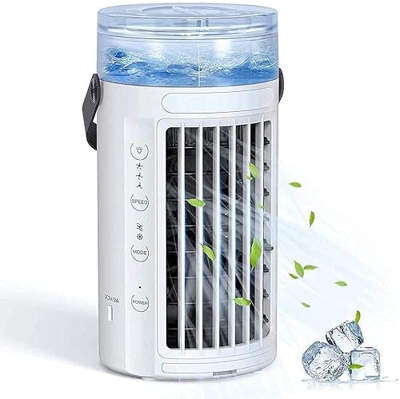 JYCCH Raffreddatore d'Aria per Home Office Mini Raffreddatore d'Aria Portatile, Condizionatore Mobile 4 in 1 a Raffreddamento Rapido, Ventilatore d'Ar