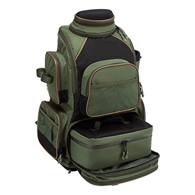 GUOFENG Gaojinlong Store Zaino da Pesca con portacanna e parapioggia, Zaino Resistente all'Acqua con Borsa Termica Staccabile (Color : Army Green)