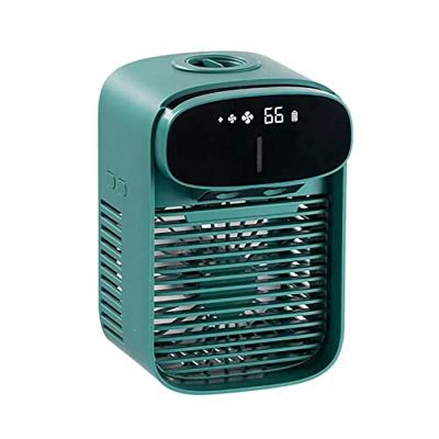 Refrigeratore d'aria portatile - ventola di raffreddamento ad aria silenziosa, ventola di aria condizionata evaporativa ricaricabile con 3 velocità, i