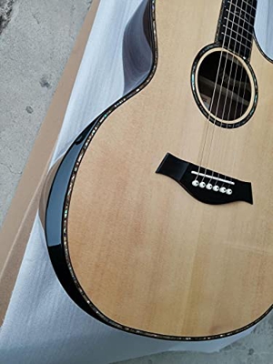 FMOPQ 40 Inches Body Armrest Solid Spruce Acoustic Guitar Beginner Acoustic Guitar Guitars (Color : Guitar Size : 40 Inches) (with Hardcase 40 Inches)