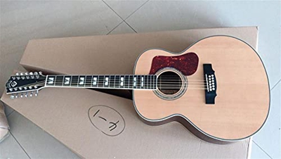 FMOPQ 43 Inches12 Strings Acoustic Electric Solid Guitar Beginner Guitar Guitars (Color : Acoustic Size : 43 Inches) (Acoustic with Case 43 Inches)
