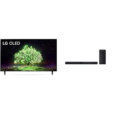 LG OLED65A16LA Smart TV 4K 65", TV OLED Serie A1 2021, Processore α7 Gen4, Dolby Vision IQ, Wi-Fi, webOS 6.0, FILMMAKER MODE & SN4 Soundbar TV Bluetoo