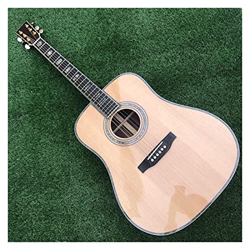 FMOPQ Round Acoustic Guitar Solid Spruce Top Acoustic Electric Guitar D Type Electrical Acoustic Guitar 41" Guitars (Size : 41 Inches) en oferta