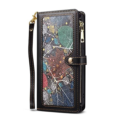 Didan Borsa Custodia Crossbody per Samsung Galaxy S20 Ultra,Foglia Donna Pelle Portafoglio Funzione Stand Cerniera Borsa a Tracolla con Cinturino Lung