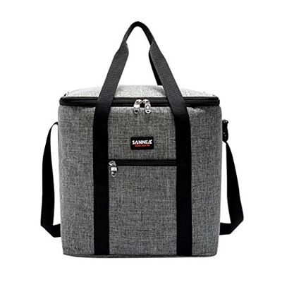 Trasportare l'isolamento da campeggio multifunzione per picnic a spalla sulla borsa da spiaggia alla Viaggio (Grey, One Size)