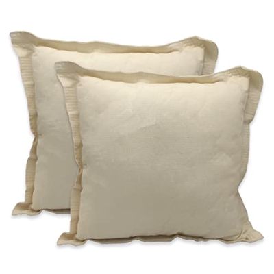 Casaviva ® Set 2 cuscini Completi di Imbottitura in Misto Cotone Riciclato Effetto Canapa Idrorepellenti Made in Italy Interni ed Esterni Sfoderabili