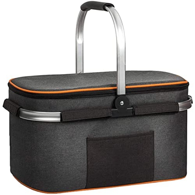 FMOPQ Insulated Lunch Bag Outdoor Portable Aluminum Pole Insulation Picnic Bag Reusable Lunch Bag with Handle for Shopping Travel Camping