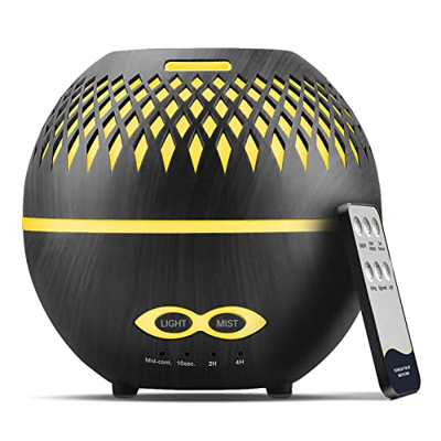 Diffusore di Oli Essenziali, ZOESURE Diffusore di Aromi per Aromaterapia da 400ML con Timer Umidificatore a Nebbia Fredda per Stanze Grandi, Camerette