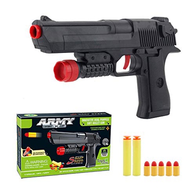 Kandall Pistola giocattolo, gomma proiettile pistola giocattoli per bambini pistola - nero