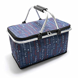 FMOPQ Lunch Box 29L Folding Picnic Camping Basket Insulated Shopping Cooler Home Camping Storage Basket Outdoor Camping Picnic (Color : A) (B) características