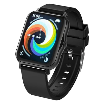 ENEEVA P8 Smartwatch Uomo Donna, 2022 Smart Watch con Contapassi / Sonno / Cardiofrequenzimetro / Sportivo Fitness Tracker Cronometro (Black,P8/EE-695