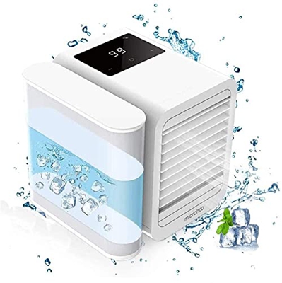 Jrechio Mini Ventilatore del condizionatore d'Aria Personale con Ricarica USB Mini Raffreddamento Silenzioso for Ambienti Domestici, uffici, Camera da