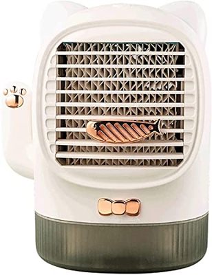 Condizionatore d'aria personale Simpatico ventilatore da tavolo portatile con scatola di aromi Mini ventilatore silenzioso for condizionatore d'aria d