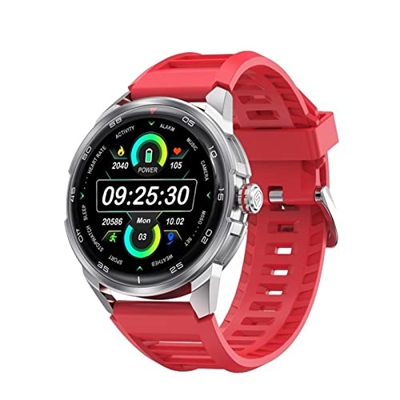 Orologi Sportivi Smartwatch Men Visualizza l'ora Orologi Sport Fitness Tracker Smart Watch Impermeabile Sport e Tempo Libero (Color : Silicone Black)