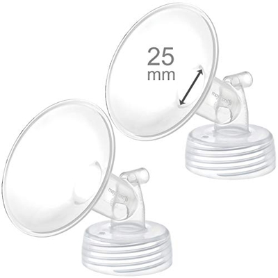 2 x 25 mm Maymom Parti per pompa a collo largo per Spectra S1/S2, con flangia a collo largo; non originali; ricambio per Spectra-Shield (flangia Spect