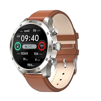 Orologi Sportivi Smart Watch Uomo Bluetooth Chiama Smartwatch Tracker Orologi Impermeabili Sport e Tempo Libero (Color : Steel Belt Silver)