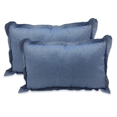Casaviva ® Set 2 cuscini Completi di Imbottitura in Misto Cotone Riciclato Effetto Canapa Idrorepellenti Made in Italy Interni ed Esterni Sfoderabili