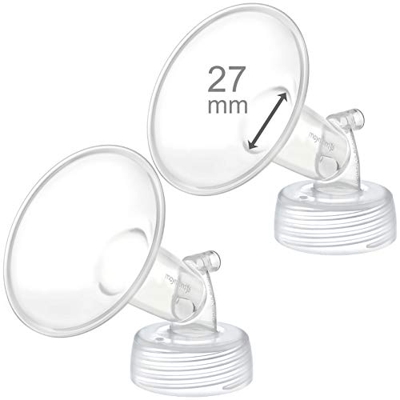2 x 27 mm Maymom Parti per pompa a collo largo per Spectra S1/S2, con flangia a collo largo; non originali; ricambio per Spectra-Shield (flangia Spect