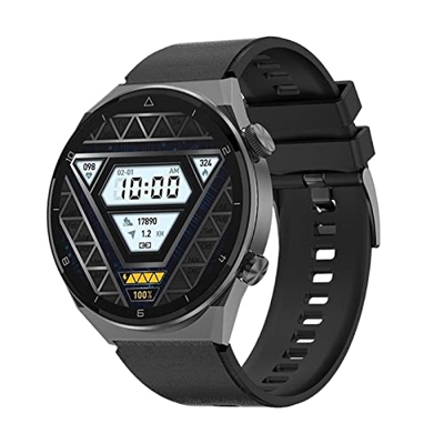 Orologi Sportivi Smart Watch Visualizza Sempre l'ora Chiamata Bluetooth Smartwatch con Musica Locale Sport e Tempo Libero (Color : Steel Belt Black)
