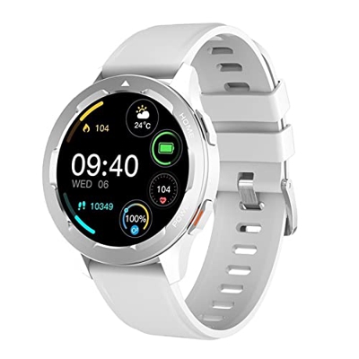 Orologi Sportivi Smart Watch Men Bluetooth Call Screen Caricabatterie Wireless Assistente Vocale Smartwatch Man Sport e Tempo Libero (Color : Steel St