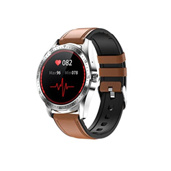 Orologi Sportivi Bluetooth Call Men Smart WatchInch Screen Watch Impermeabile IP68 Smartwatch Men Sport e Tempo Libero (Color : Black Leather) precio