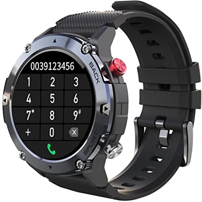 Smartwatch Orologio Fitness Uomo con Chiamata Assistente Vocale Impermeabile IP68 Smart Watch Cardiofrequenzimetro da polso Contapassi Fitness Tracker