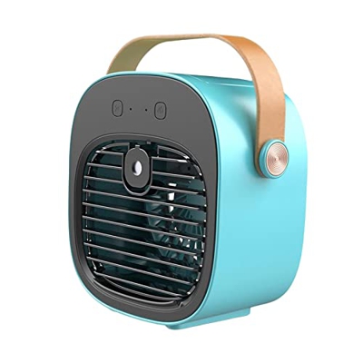 Yajuyi Condizionatore d'Aria Umidificatori Raffreddatore d'Aria Ventola Ventola da Scrivania Alimentata Tramite USB, Blu