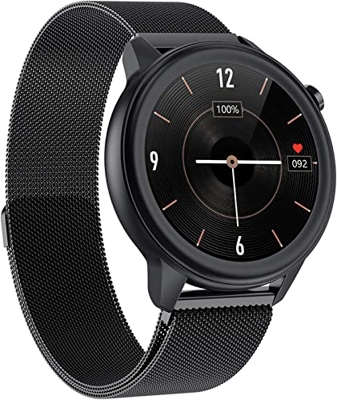 Smartwatch, tracker orologio da polso fitness con monitoraggio della frequenza cardiaca, pressione sanguigna, ossigeno nel sangue, temperatura corpore