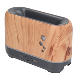 Mothinessto Umidificatore da Tavolo, atomizzazione ad ultrasuoni 200ml Luce a Fiamma Spegnimento Senza Acqua Diffusore di Olio Essenziale ABS Silenzio precio