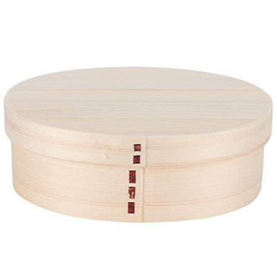 Pilipane Bento Lunch Box, Scatole per Pranzo in Legno, 17,5x13,5 cm Lunch Box in Legno Ovale Bento Box Contenitore per Alimenti Portatile per Studenti